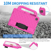 For Lenovo Tab M10 Plus TB-X606 10.3 Diamond Series EVA Anti-Fall Shockproof Sleeve Protective Shell Case with Holder & Strap(Rose Red)
