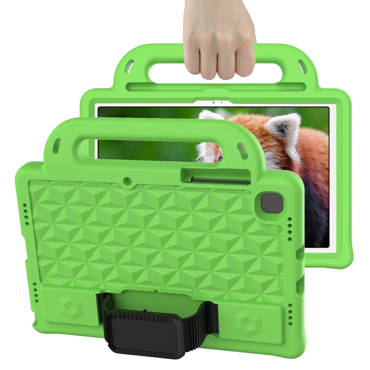For Lenovo Tab M10 Plus TB-X606 10.3 Diamond Series EVA Anti-Fall Shockproof Sleeve Protective Shell Case with Holder & Strap(Green)