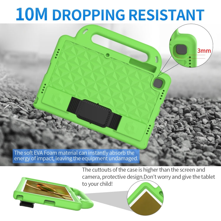 For Lenovo Tab M10 Plus TB-X606 10.3 Diamond Series EVA Anti-Fall Shockproof Sleeve Protective Shell Case with Holder & Strap(Green)