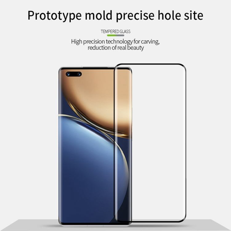 For Honor Magic 3 / Magic 3 Pro MOFI 9H 3D Explosion Proof Thermal Bending Full Screen Tempered Glass Film(Black)