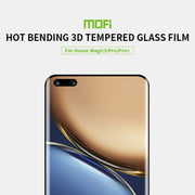 For Honor Magic 3 / Magic 3 Pro MOFI 9H 3D Explosion Proof Thermal Bending Full Screen Tempered Glass Film(Black)