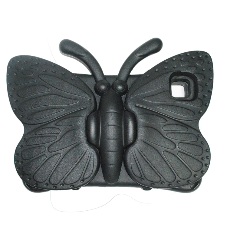 For Lenovo Tab M10 Plus TB-X606F/X 10.1 Butterfly Bracket Style EVA Children Falling Proof Cover Protective Case(Black)