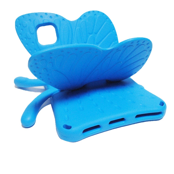 For Lenovo Tab M10 Plus TB-X606F/X 10.1 Butterfly Bracket Style EVA Children Falling Proof Cover Protective Case(Blue)