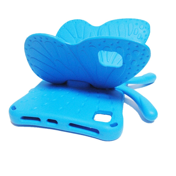 For Lenovo Tab M10 Plus TB-X606F/X 10.1 Butterfly Bracket Style EVA Children Falling Proof Cover Protective Case(Blue)