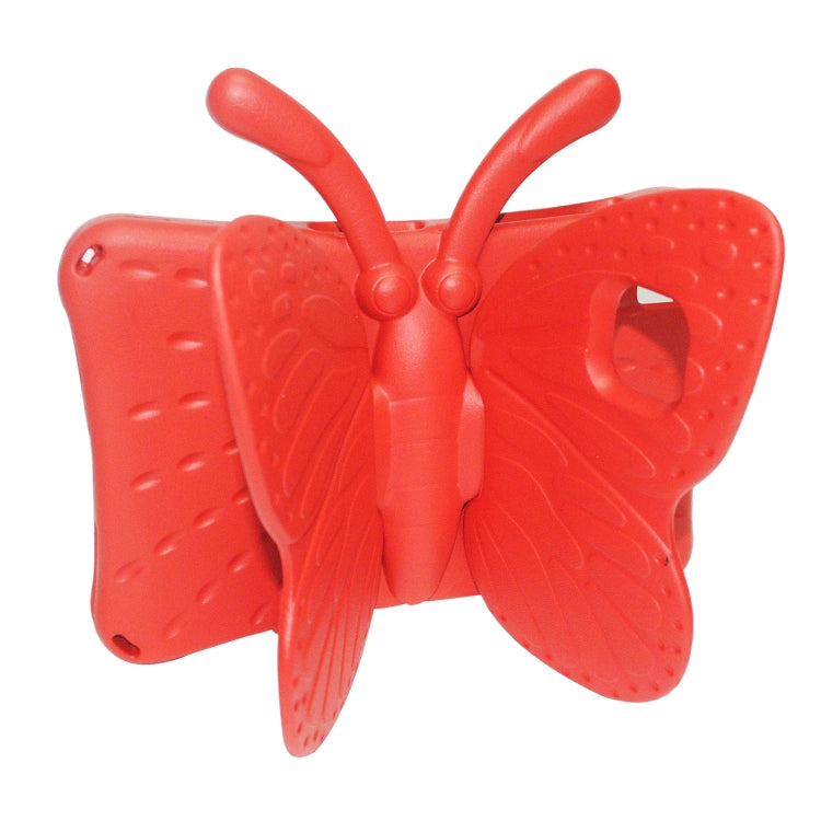 For Lenovo Tab M10 Plus TB-X606F/X 10.1 Butterfly Bracket Style EVA Children Falling Proof Cover Protective Case(Red)