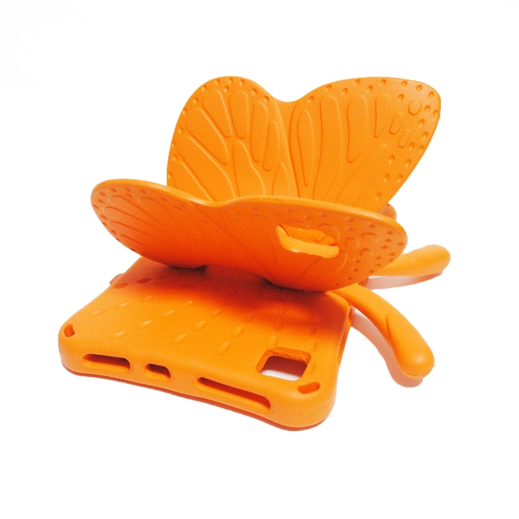 For Lenovo Tab M10 Plus TB-X606F/X 10.1 Butterfly Bracket Style EVA Children Falling Proof Cover Protective Case(Orange)