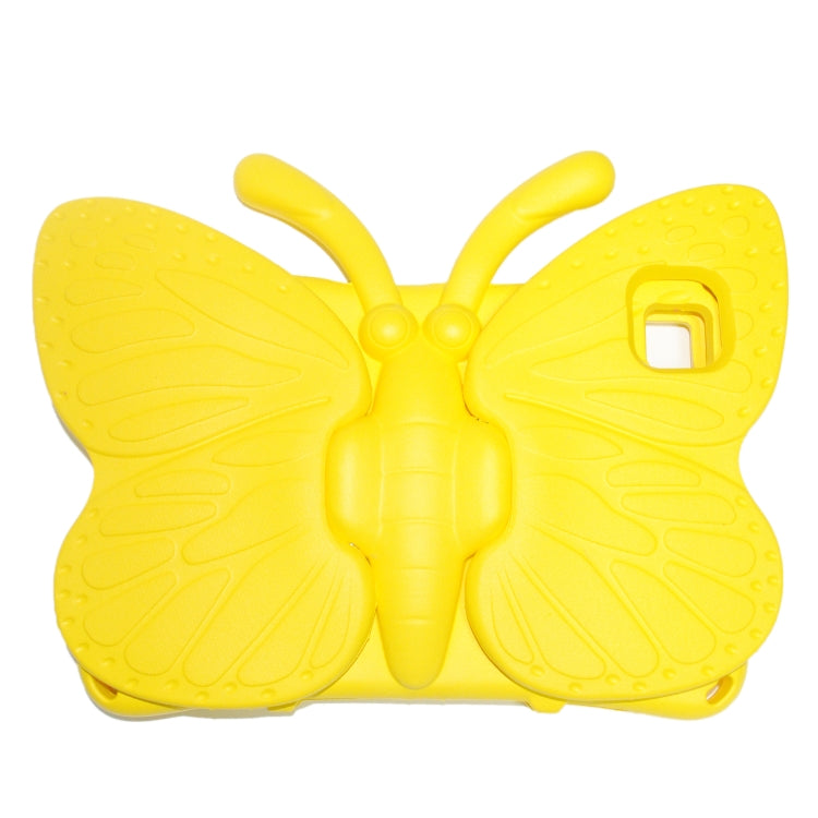 For Lenovo Tab M10 Plus TB-X606F/X 10.1 Butterfly Bracket Style EVA Children Falling Proof Cover Protective Case(Yellow)