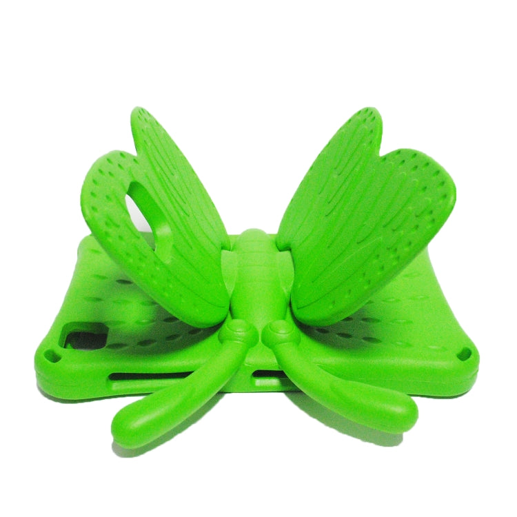 For Lenovo Tab M10 Plus TB-X606F/X 10.1 Butterfly Bracket Style EVA Children Falling Proof Cover Protective Case(Green)