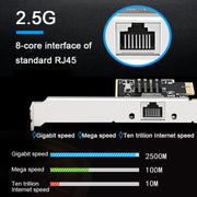 2500Mbps PCI-E RTL8125 RJ45 Gigabit Network Adapter 2.5G PCI-E Gaming LAN Card