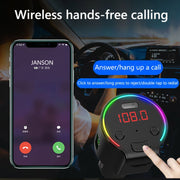 G61 FM Transmitter Music MP3 Player QC3.0 Type-C Quick Charge Support 5.0 Hands-free Car Kit