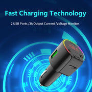 G61 FM Transmitter Music MP3 Player QC3.0 Type-C Quick Charge Support 5.0 Hands-free Car Kit