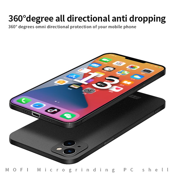 For iPhone 13 MOFI Fandun Series Frosted PC Ultra-thin All-inclusive Protective Case(Grey)