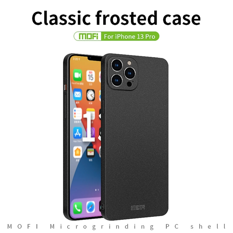For iPhone 13 Pro MOFI Fandun Series Frosted PC Ultra-thin All-inclusive Protective Case (Grey)