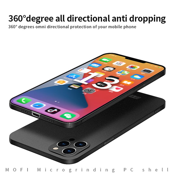 For iPhone 13 Pro Max MOFI Fandun Series Frosted PC Ultra-thin All-inclusive Protective Case (Black)