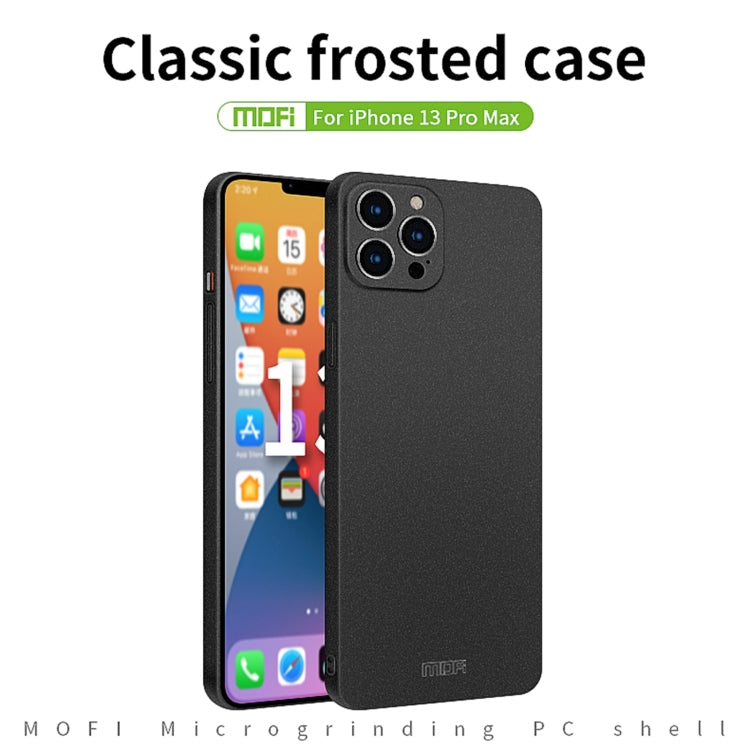 For iPhone 13 Pro Max MOFI Fandun Series Frosted PC Ultra-thin All-inclusive Protective Case (Red)