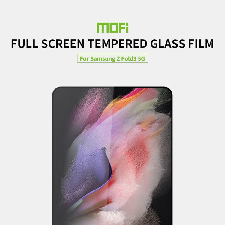 For Samsung Galaxy Z Fold3 5G MOFI 9H 2.5D Full Screen Tempered Glass Film(Black)