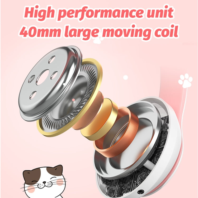 BK9 HiFi 7.1 Surround Sound Cat Claw Luminous Cat Ear Bluetooth Gaming Headset with Mic(Orange)