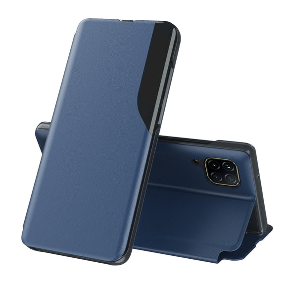 For Samsung Galaxy A22 5G Attraction Flip Holder Leather Phone Case(Blue)