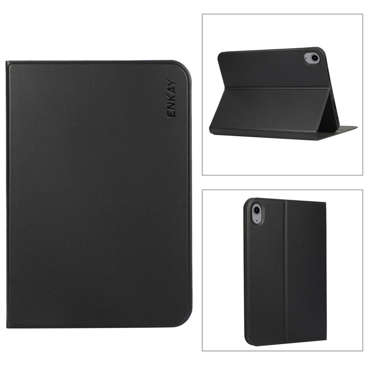 For iPad mini 2024 / mini 6 ENKAY Horizontal Flip PU Leather + TPU Smart Tablet Case with Holder & Sleep / Wake-up Function(Black)