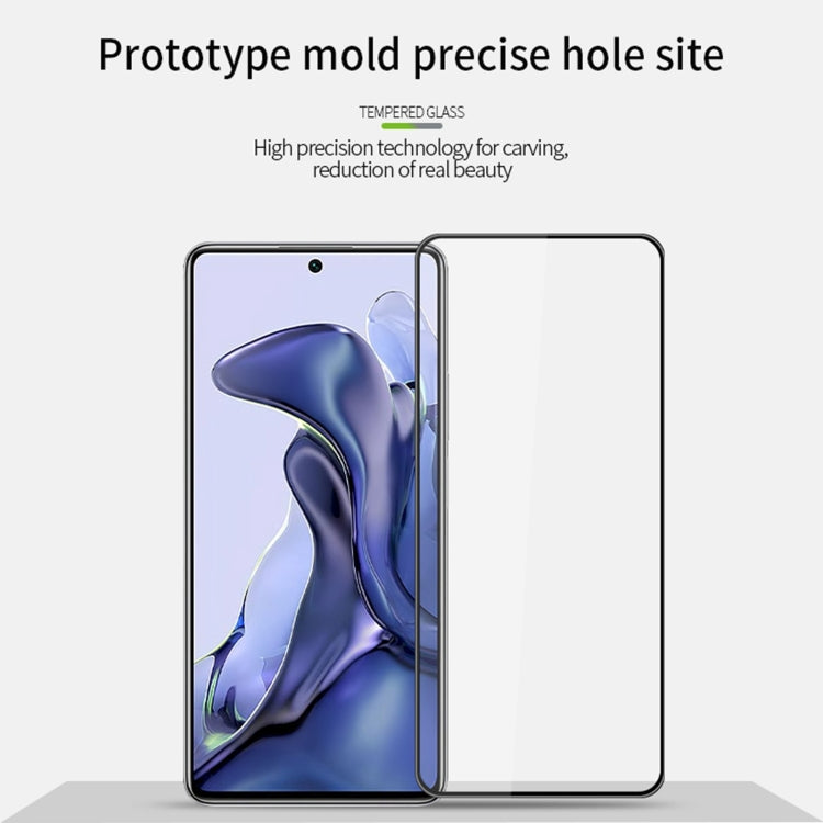 For Xiaomi Mi 11T / 11T Pro MOFI 9H 3D Explosion-proof Curved Screen Tempered Glass Film(Black)