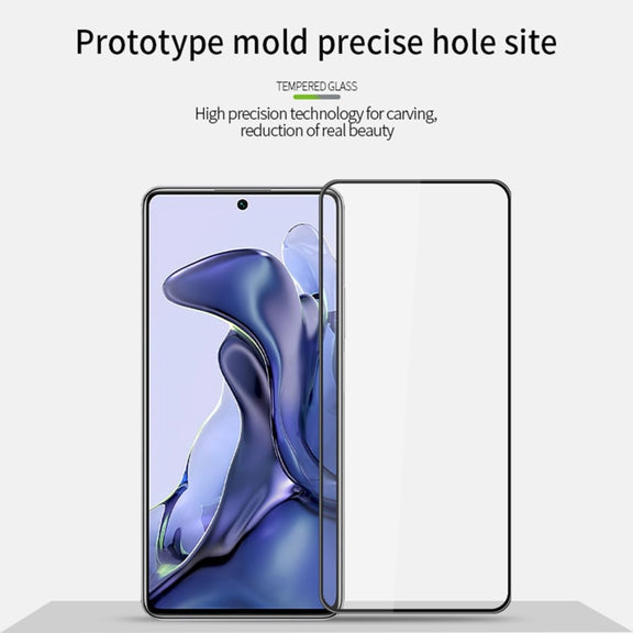 For Xiaomi Mi 11T / 11T Pro MOFI 9H 3D Explosion-proof Curved Screen Tempered Glass Film(Black)