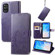 For DOOGEE N40 Pro Four-leaf Clasp Embossed Leather Case with Lanyard & Card Slot & Wallet & Holder(Purple) - More Brand by PMC TechLife | Online Shopping South Africa | PMC TechLife | Buy Now Pay Later Mobicred