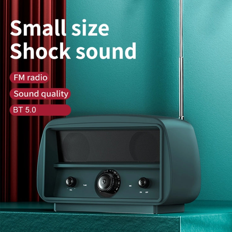 OneDer JY68 Wireless Bluetooth Speaker 3D Surround Stereo FM Radio Music Player Subwoofer(Green)