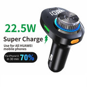 C18 Car Audio Receiver 3.1A Quick Charge USB Device BT 5.0 Color LED Backlight FM Transmitter