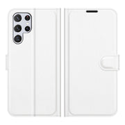 For Samsung Galaxy S22 Ultra 5G Litchi Texture Horizontal Flip Protective Case with Holder & Card Slots & Wallet(White)
