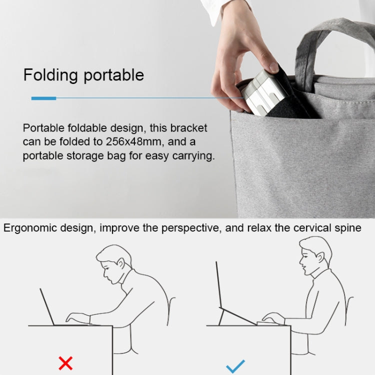 JP-2 Universal Aluminum Alloy Folding Laptop Stand