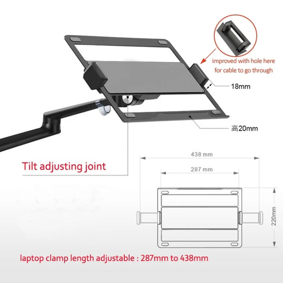 OL-3S Aluminum Height Adjustable Desktop Computer Stand for 17-32 inch and 12-17 inch Monitor(Silver)