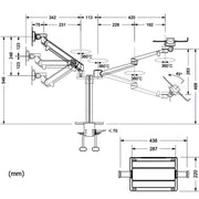 OL-3S Aluminum Height Adjustable Desktop Computer Stand for 17-32 inch and 12-17 inch Monitor(Silver)