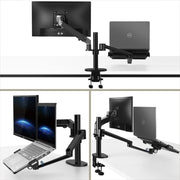 OL-3S Aluminum Height Adjustable Desktop Computer Stand for 17-32 inch and 12-17 inch Monitor(Silver)
