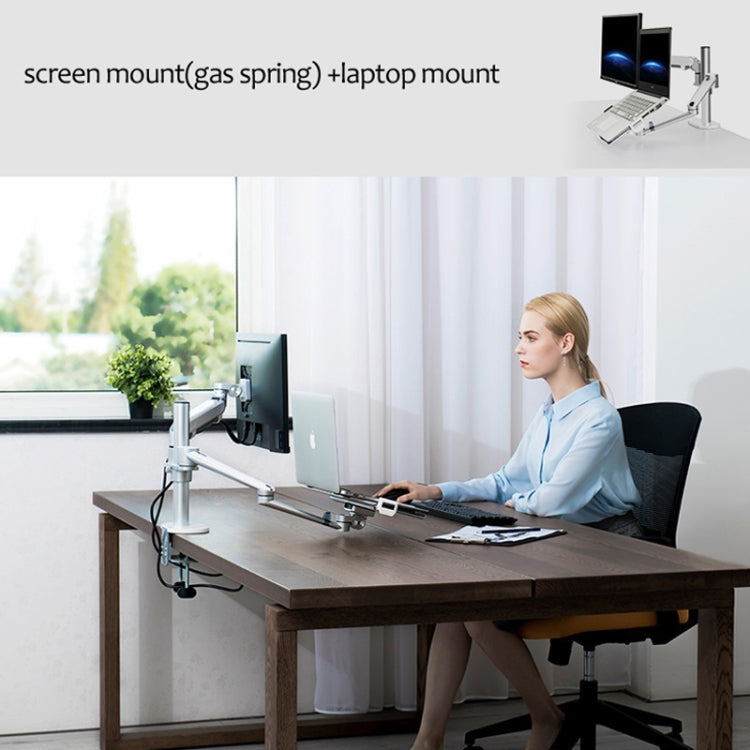 OL-3S Aluminum Height Adjustable Desktop Computer Stand for 17-32 inch and 12-17 inch Monitor(Silver)