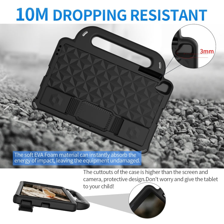 For Lenovo M10 X306X / X306F Diamond Series EVA Anti-Fall Shockproof Sleeve Protective Shell Case with Holder & Strap(Black)