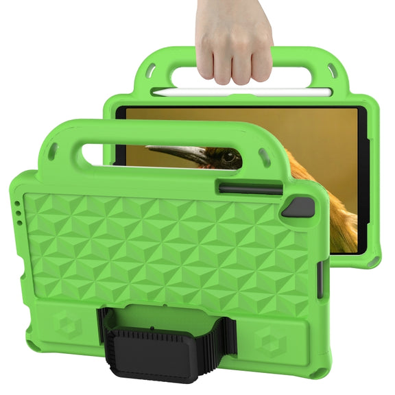 For Lenovo M10 X306X / X306F Diamond Series EVA Anti-Fall Shockproof Sleeve Protective Shell Case with Holder & Strap(Green)