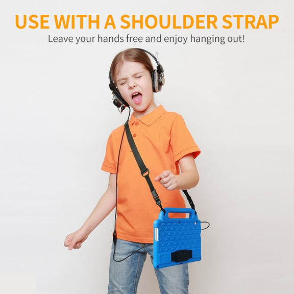 For Lenovo M10 X306X / X306F Diamond Series EVA Anti-Fall Shockproof Sleeve Protective Shell Case with Holder & Strap(RoseRed)