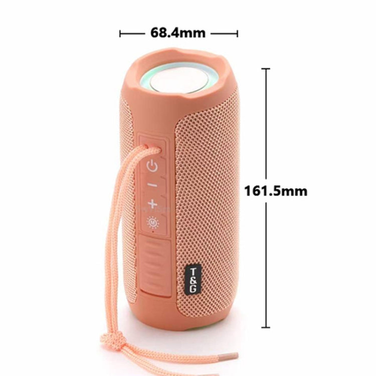 T&G TG227 Outdoor Portable Water-resistant Bluetooth Music Speaker with LED Support FM / TF / USB(Gray)