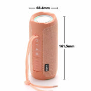 T&G TG227 Outdoor Portable Water-resistant Bluetooth Music Speaker with LED Support FM / TF / USB(Gray)