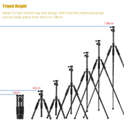 YUNTENG VCT-190 Aluminum Tripod Mount Monopod with Ball Head