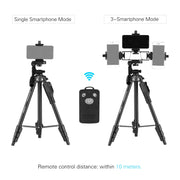 YUNTENG VCT-6808 Multi-Phone Bracket Tripod Mount with Ball Head and Remote Control