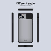 For iPhone 13 MOFI Translucent Frosted PC + TPU Phone Case(Blue)