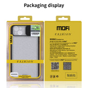 For iPhone 13 MOFI Translucent Frosted PC + TPU Phone Case(Blue)