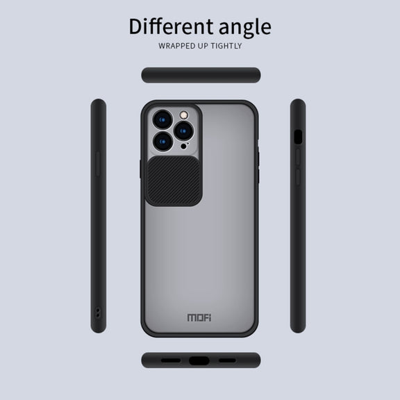 For iPhone 13 Pro MOFI Translucent Frosted PC + TPU Phone Case(Black)