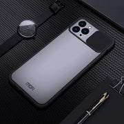 For iPhone 13 Pro Max MOFI Translucent Frosted PC + TPU Phone Case(Black)