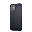 For iPhone 12 mini MOF Gentleness Series Brushed Texture Carbon Fiber Soft TPU Case (Blue) - iPhone 12 mini Cases by MOFI | Online Shopping South Africa | PMC TechLife