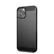For iPhone 12 / 12 Pro MOF Gentleness Series Brushed Texture Carbon Fiber Soft TPU Case(Black) - iPhone 12 / 12 Pro Cases by MOFI | Online Shopping South Africa | PMC TechLife