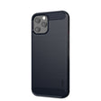 For iPhone 12 / 12 Pro MOF Gentleness Series Brushed Texture Carbon Fiber Soft TPU Case(Blue) - iPhone 12 / 12 Pro Cases by MOFI | Online Shopping South Africa | PMC TechLife | Buy Now Pay Later Mobicred