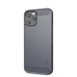 For iPhone 12 / 12 Pro MOF Gentleness Series Brushed Texture Carbon Fiber Soft TPU Case(Gray) - iPhone 12 / 12 Pro Cases by MOFI | Online Shopping South Africa | PMC TechLife