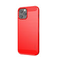 For iPhone 12 Pro Max MOF Gentleness Series Brushed Texture Carbon Fiber Soft TPU Case(Red) - iPhone 12 Pro Max Cases by MOFI | Online Shopping South Africa | PMC TechLife
